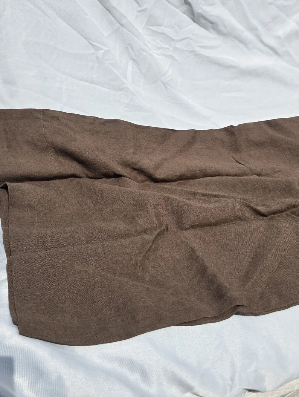 Quince 100% European Linen Expresso King Sham SET Of 2 Dark Brown
